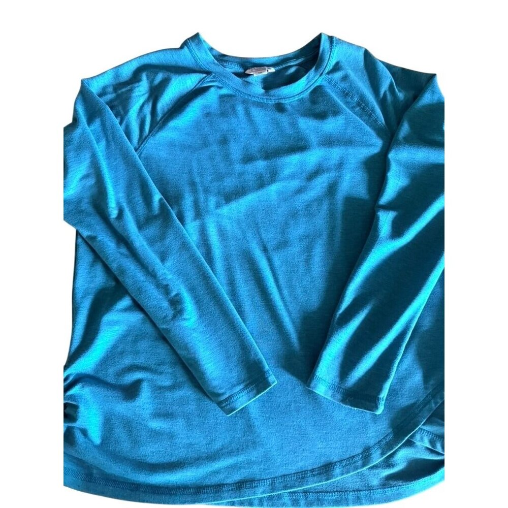 Danskin Teal Green Long Sleeve Pullover Top XXL Womens Casual Wear